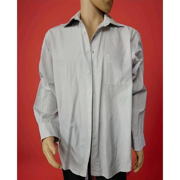 ANTO BEVERLY HILLS C M Vintage 1998 STRIPED BUTTON UP MEN'S SHIRT SIZE XL?#WM1